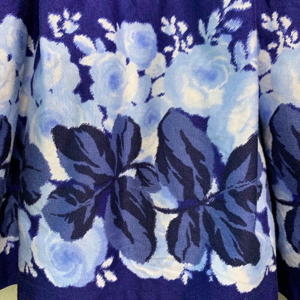 JANIE AND JACK Moonlight Garden Dress Girls 5 5T Navy Blue Cotton Floral Lined - Picture 11 of 12